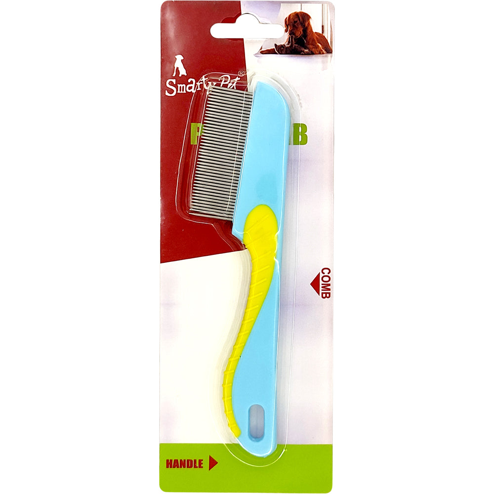 Smarty Pet Plastic Handle Flea Comb Flat Handle