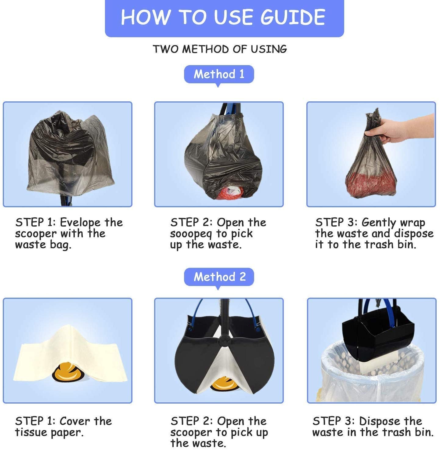 Smarty Pet Poop Floding Scoop With Portable Long Handle