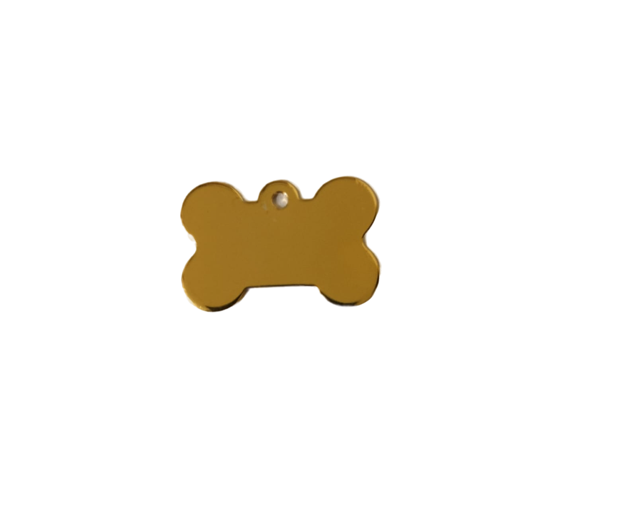 Kennel Brass Bone Shape Name Tag - Medium