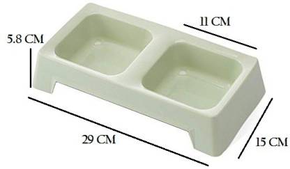 Pets Empire Double Diner Plastic Bowl For Dogs & Cats