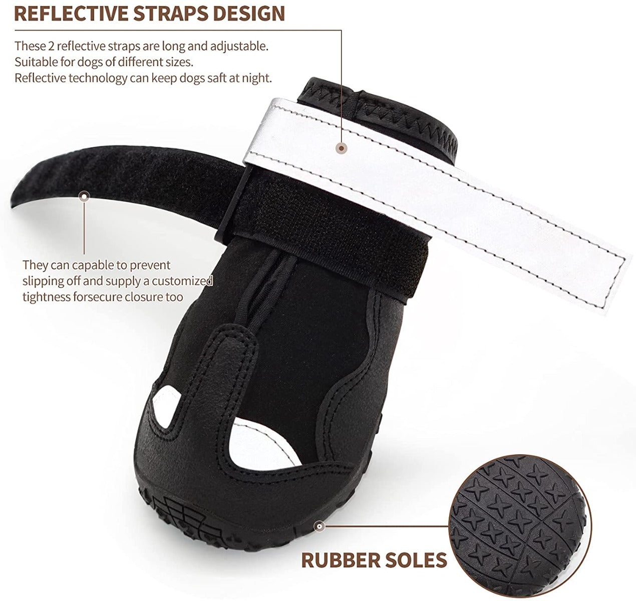 Pawz Waterproof Dog Boots - Extra Large - Black