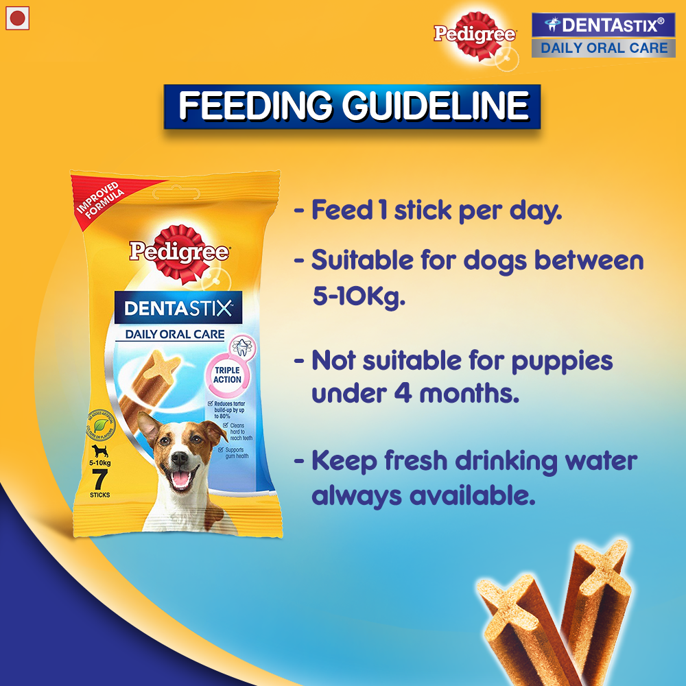 Pedigree DentaStix Daily Oral Care - Small Dogs 5-10kg (7 Sticks)