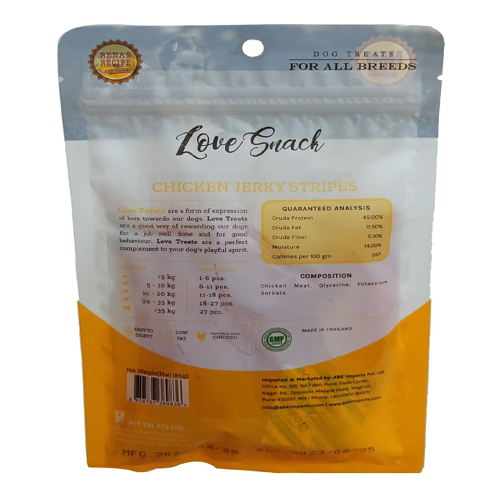 Rena's Recipe Love Snack Chicken Jerky Strips