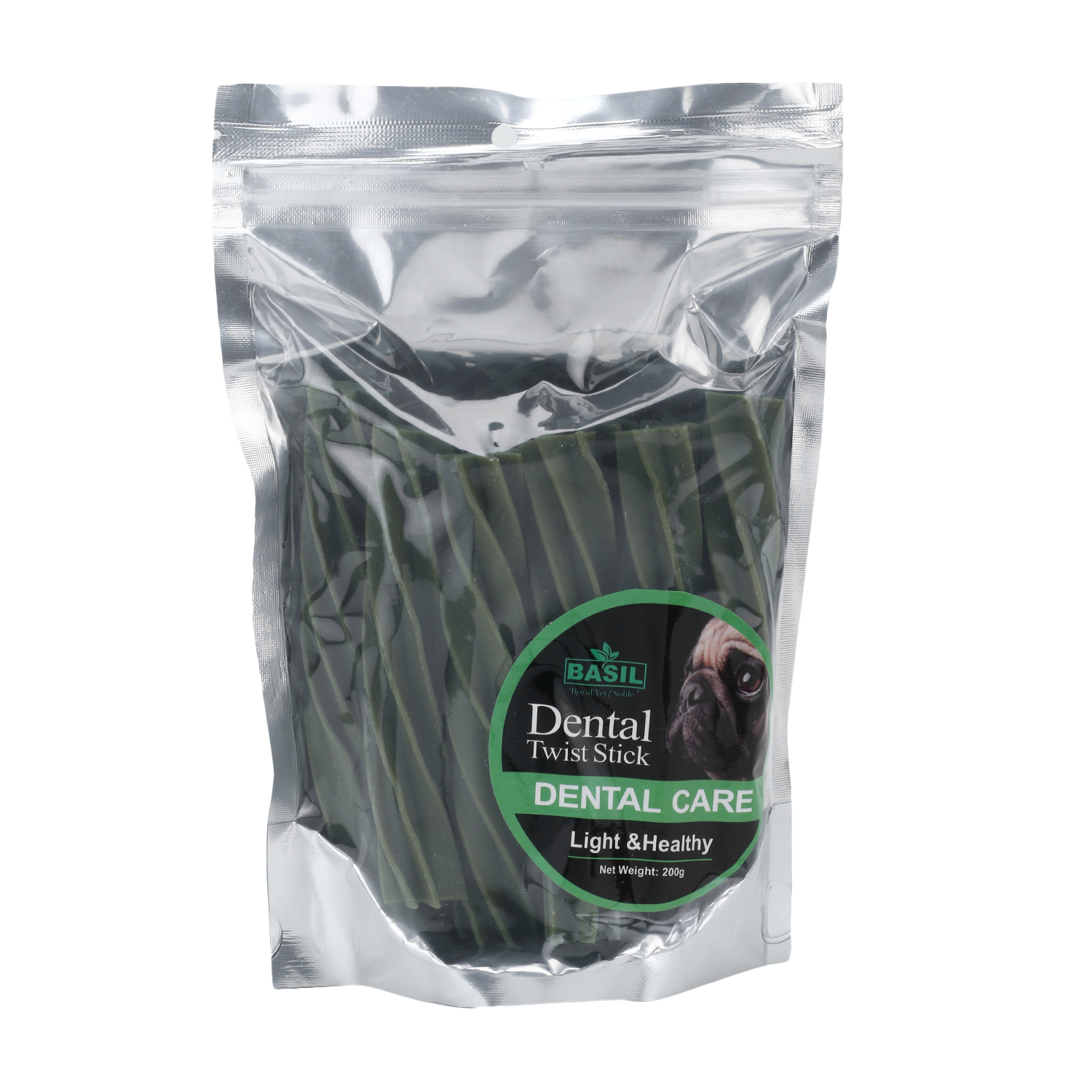 BASIL Dental Care Twisted Chew Sticks for Dogs & Puppies