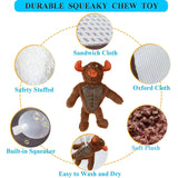 Basil Bull Shape Plush With Squeaky Dog Toy