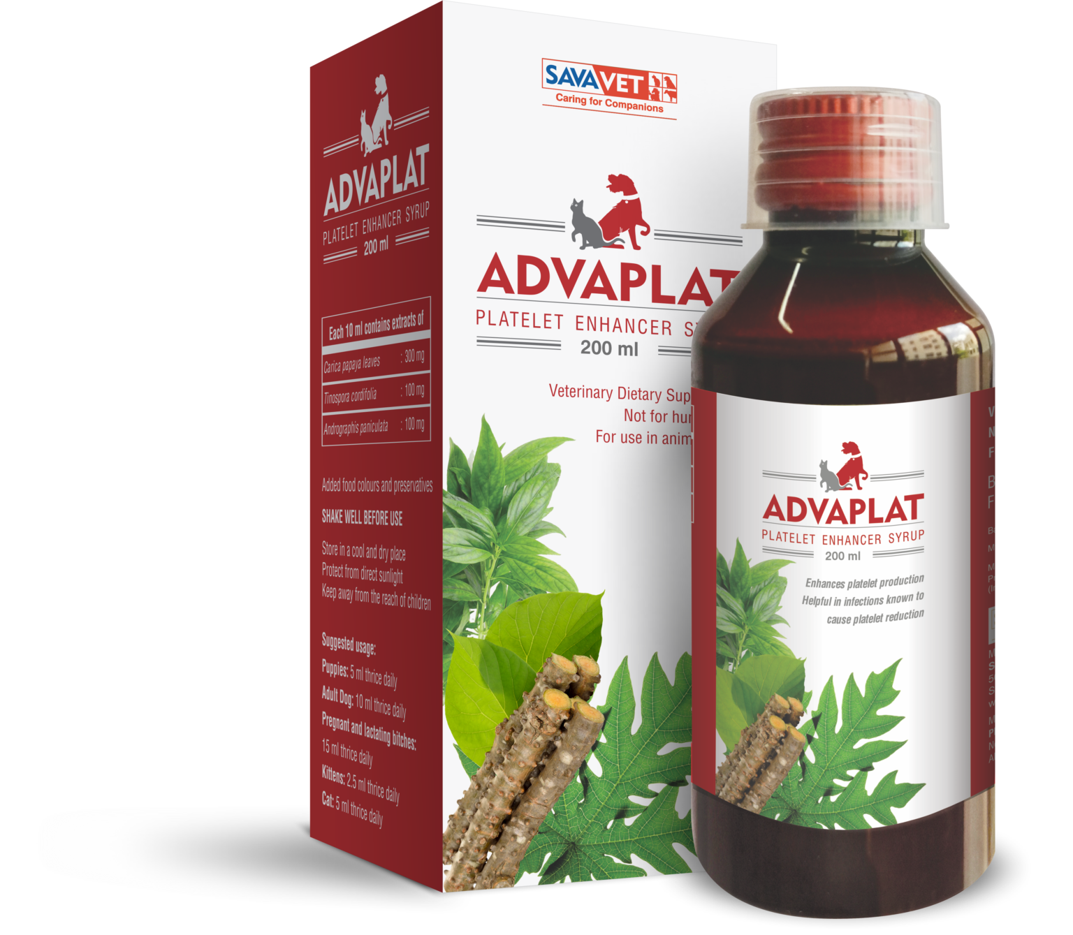 SavaVet Advaplat Platelet Enhancer Syrup for Dogs & Cats