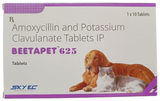 Skyec Beetapet 625 Amoxycillin & Clavulanate Tablets for Dogs & Cats