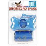 Out Blue Bone Dispenser with Waste Pick-Up Bags