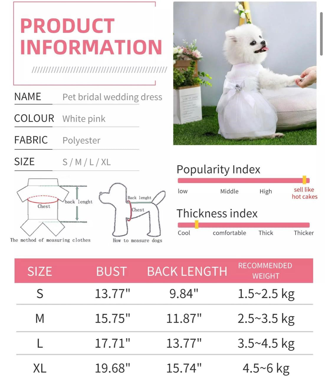 Whoof Whoof Dog Wedding Frock