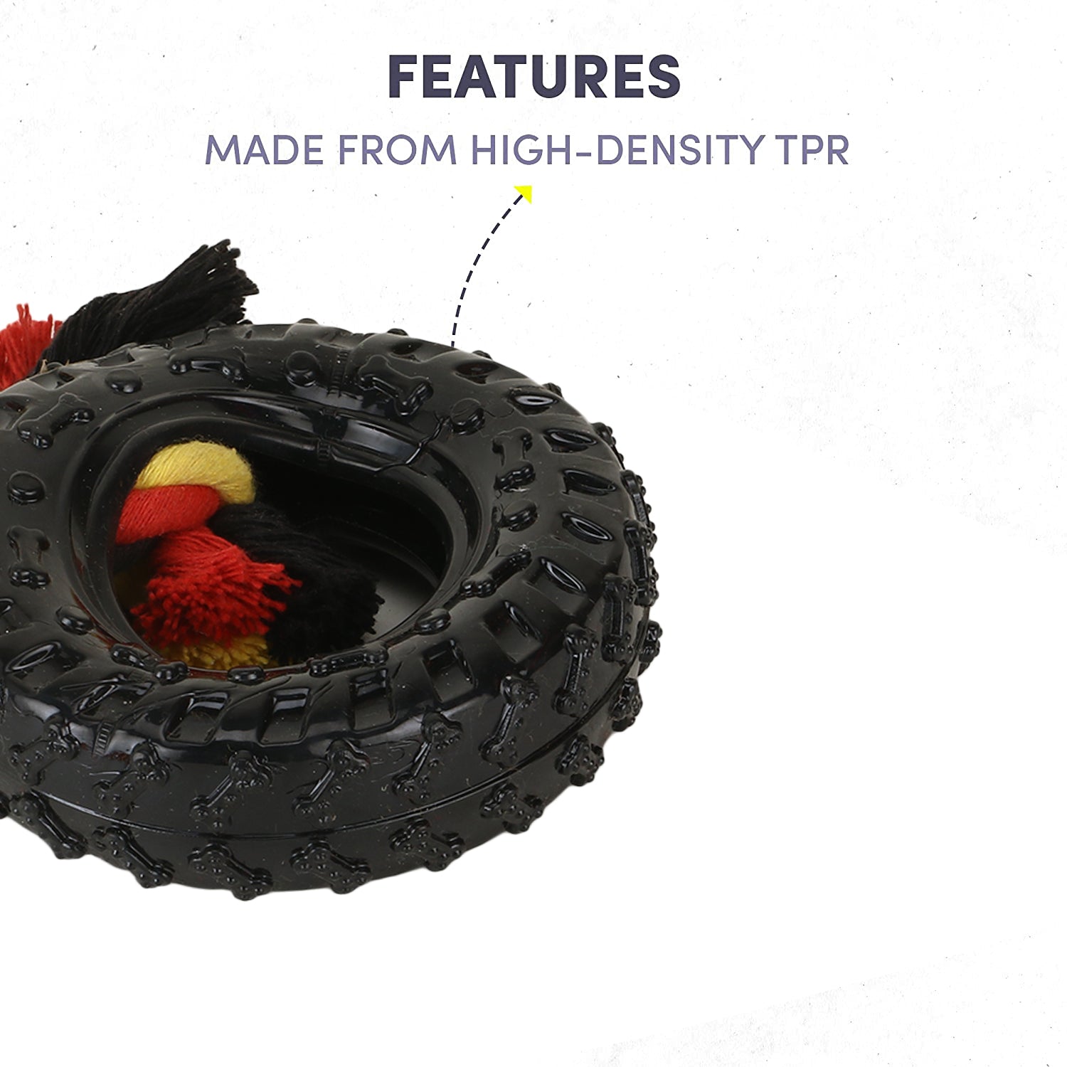 Basil Wagtastic Toyz  Tyre With Rope