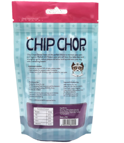 Chip Chop Toothbrush Chew Green Tea Flavour Dog Treat