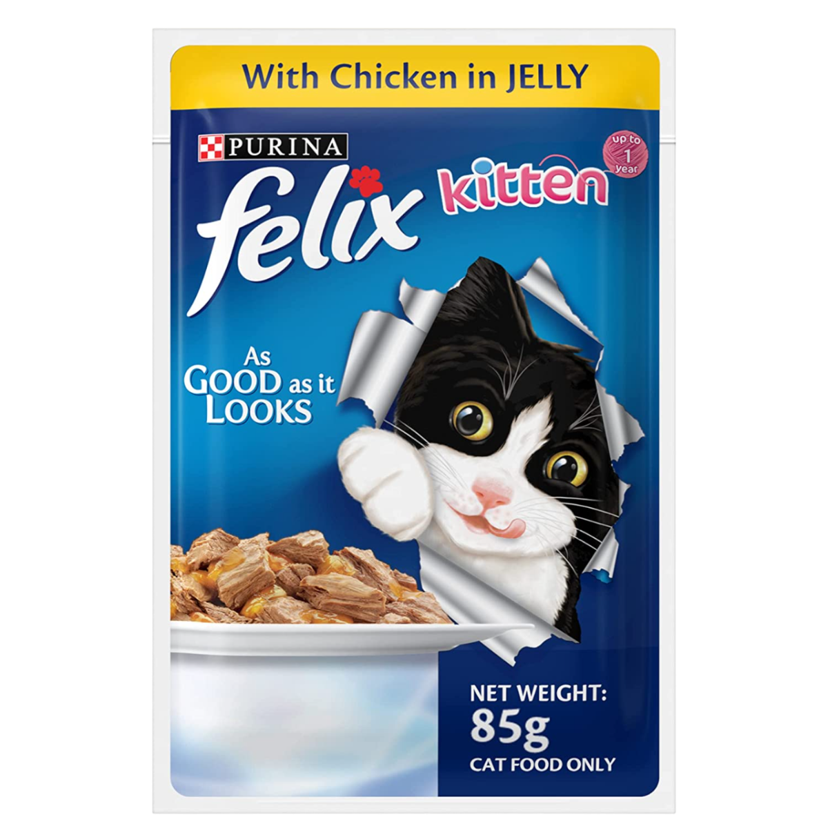 Purina Felix With Chicken In Jelly Kitten Pouch