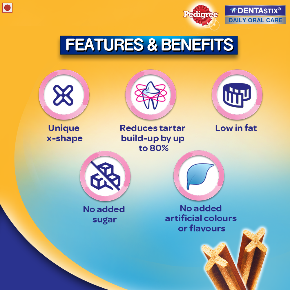 Pedigree DentaStix Daily Oral Care - Medium Dogs 10-25kg (7 Sticks)