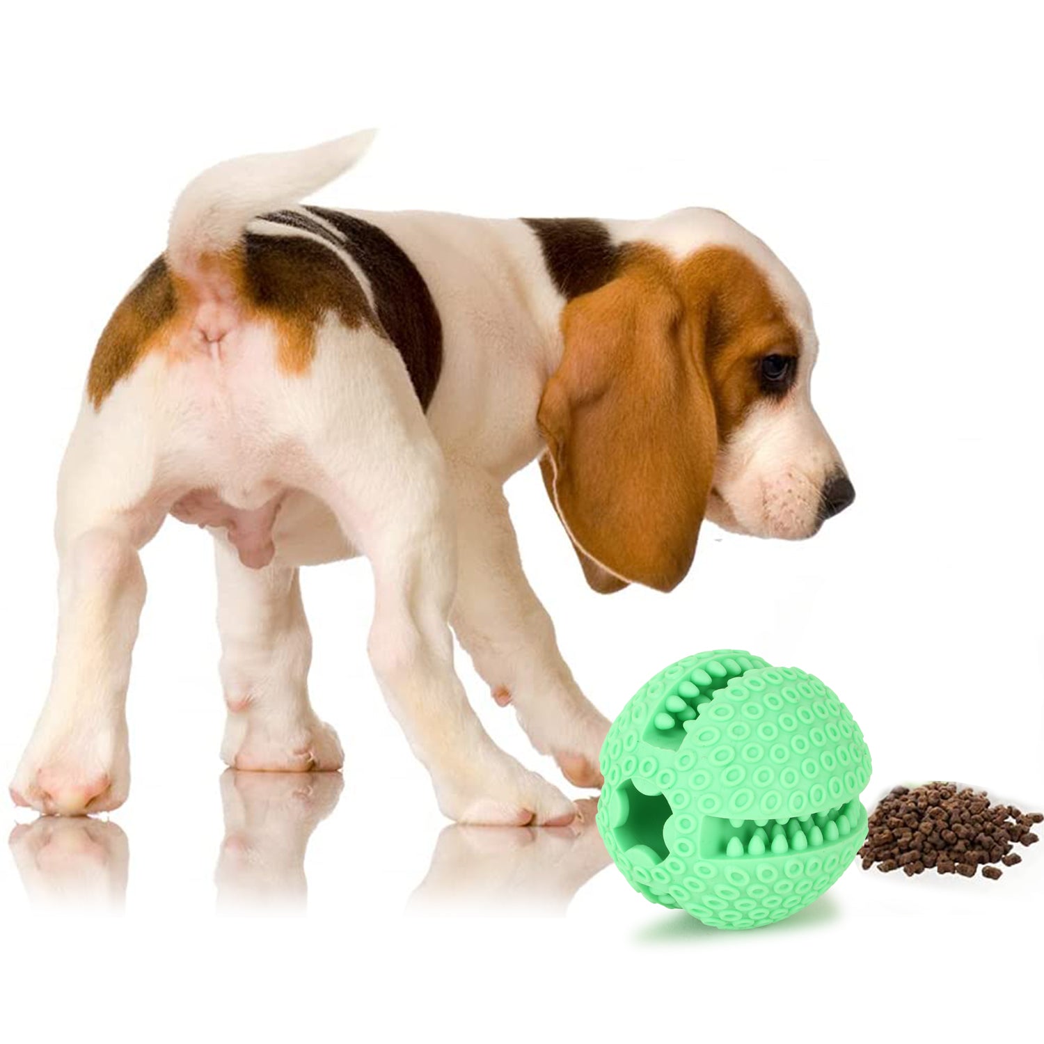 Basil Solid Ball with Hollow Centre & Grooves in Sides Dog Toys