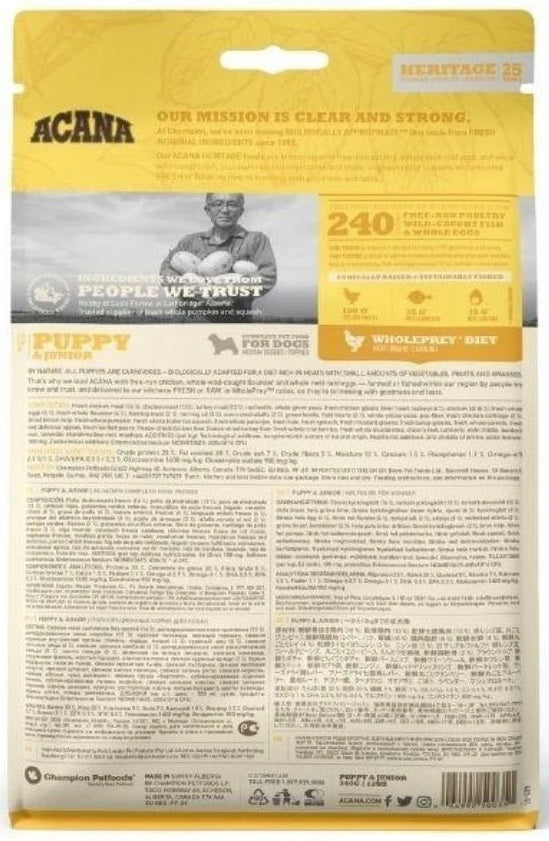 Acana Puppy And Junior Dog Dry Food