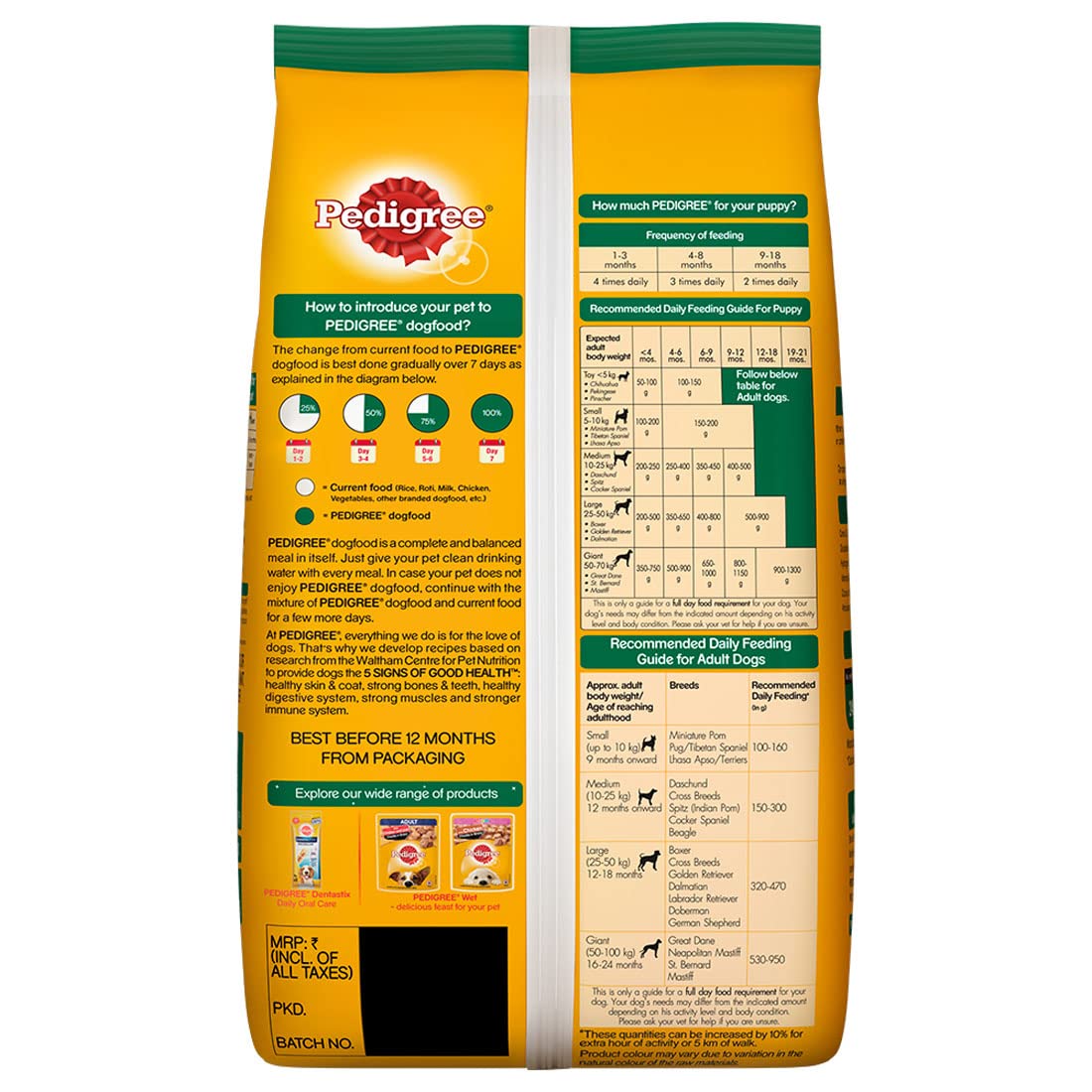 Pedigree Adult & Puppy 100% Vegetarian Dog Dry Food
