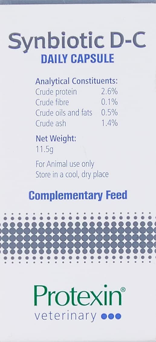 Protexin Synbiotic D-C Probiotic & Prebiotic Capsules for Dogs & Cats