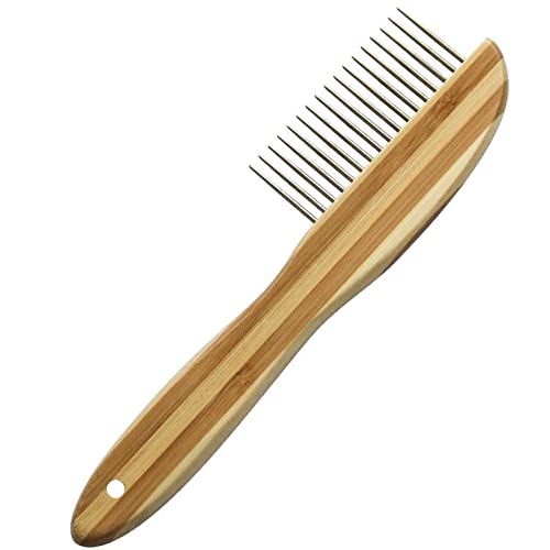 Smarty Pet Bamboo Designer Flea Comb With Flat Handle