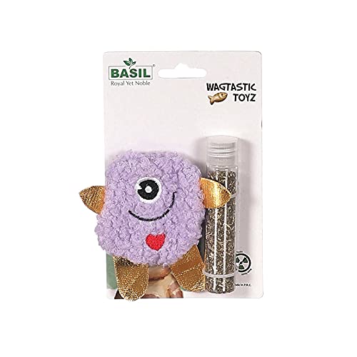 Basil Plush Toy With Catnip - Purple