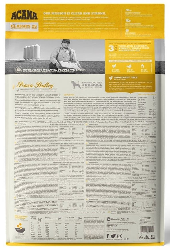 Acana Classic Prairie Poultry Dog Dry Food