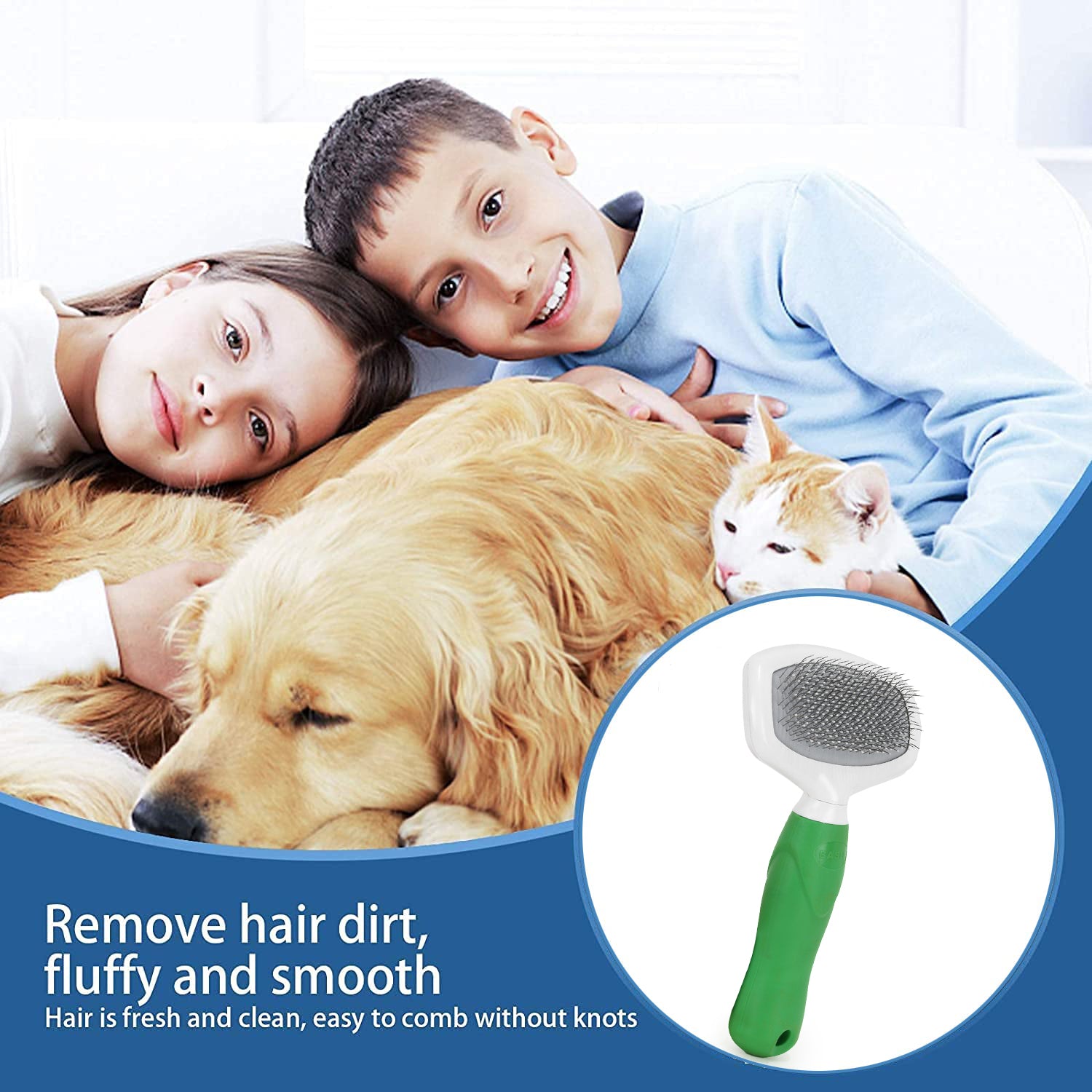 Basil Slicker Brush For Dogs & Cats