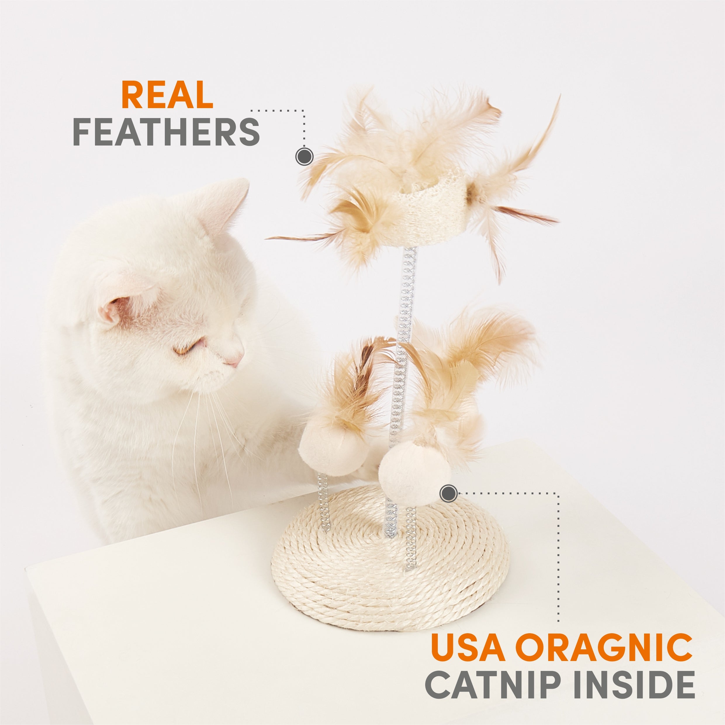 Fofos Natural Wobbler Scratching Cat Toy