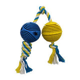 Smarty Pet Rope Toy Tennis Ball With 2 Knot & 2 String
