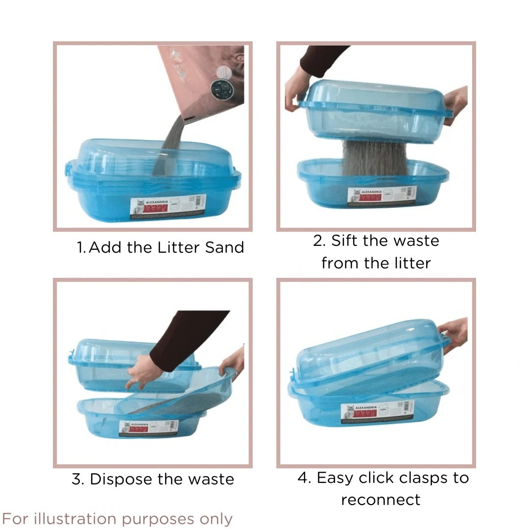 M-Pets Alexandria Cat Litter Tray with Rim