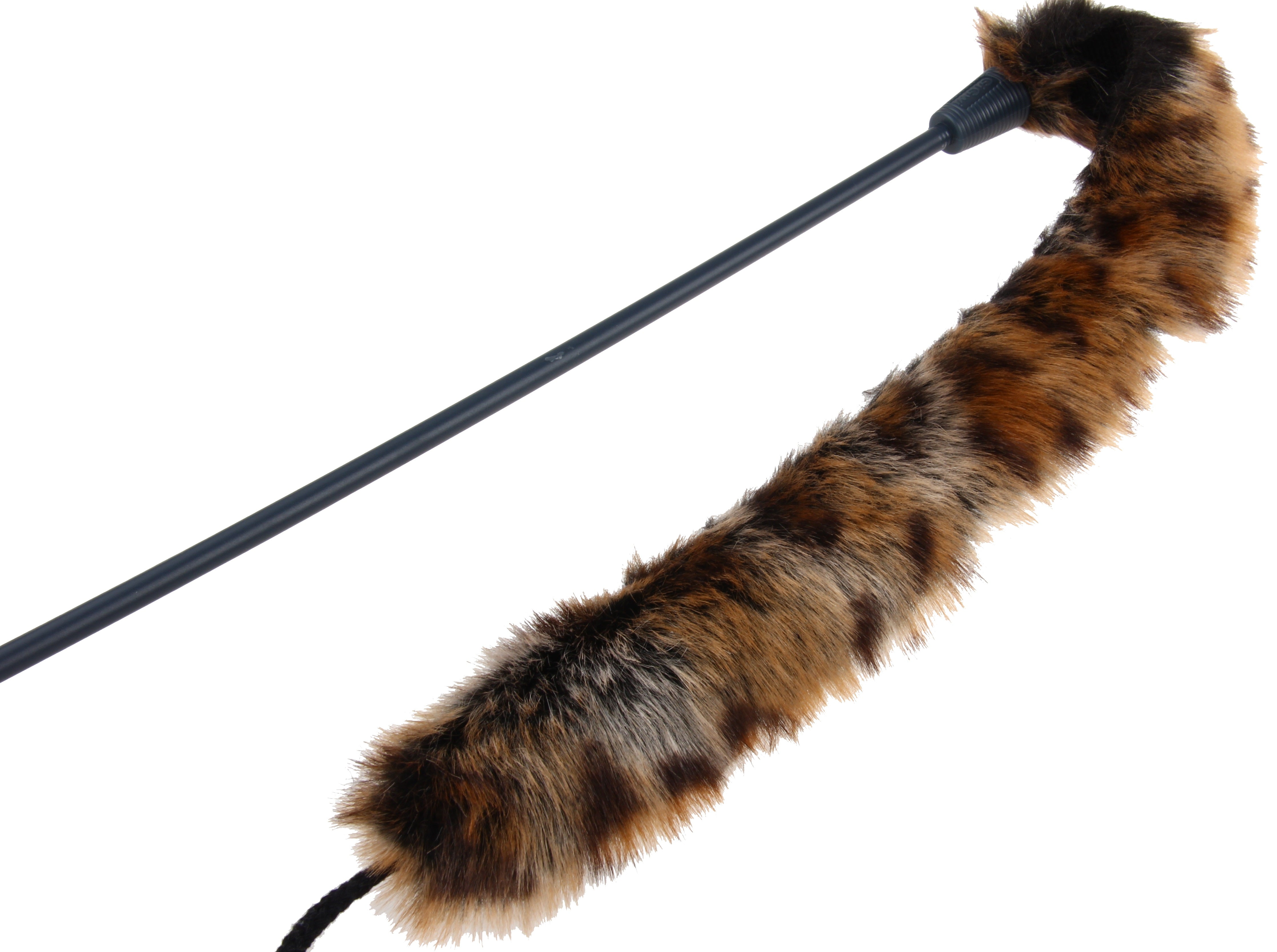 Gigwi Catwand Feather Teaser with Natural Feather Plush Tail and TPR Handle