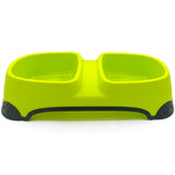 Nunbell Elegant Double Diner Bowl With Paw Design Non-Skid Rubber Bottom