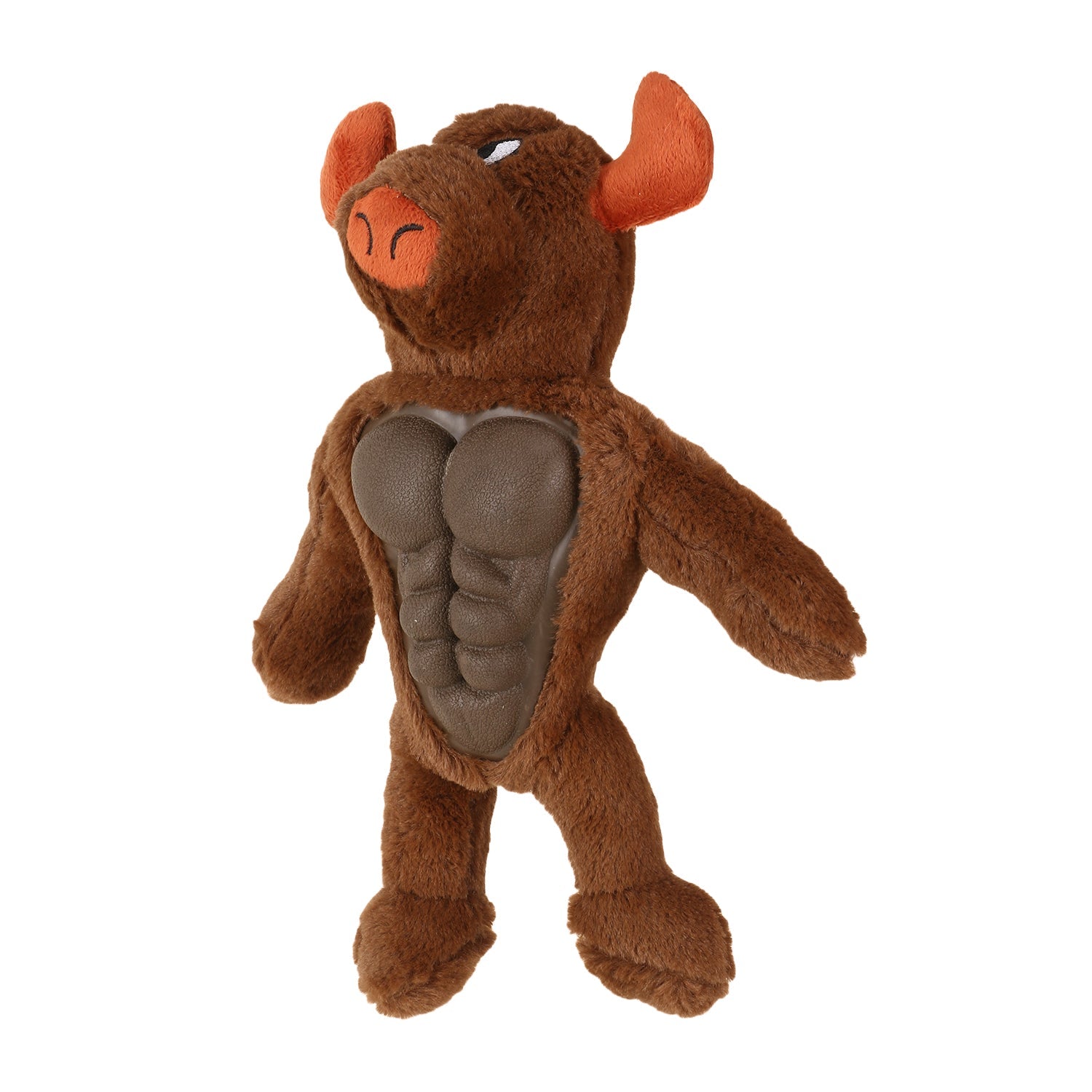 Basil Bull Shape Plush With Squeaky Dog Toy