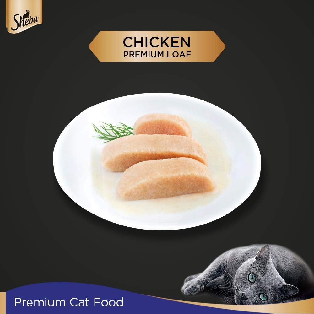 Sheba Chicken Premium Loaf Cat Pouch 70 G (Pack Of 12) - Ecom Pack