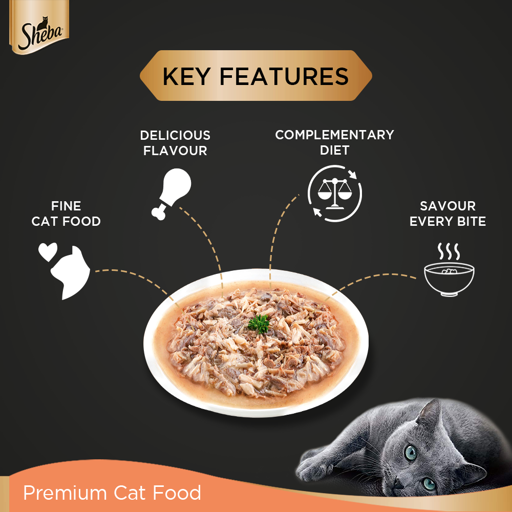 Sheba Chicken With Tuna In Gravy 70 G (Pack Of 24) - Ecom Pack