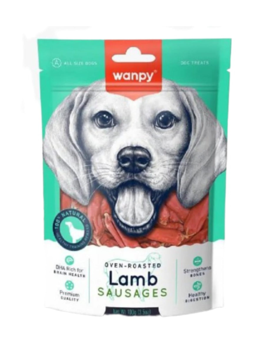 Wanpy : Oven-Roasted Lamb Sausages - Dog Treats