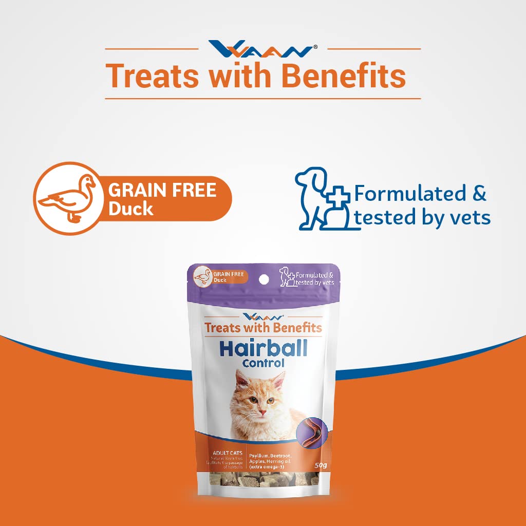 Vvaan : Treats with Benefits Hairball Control Grain-Free Duck Dog Treats