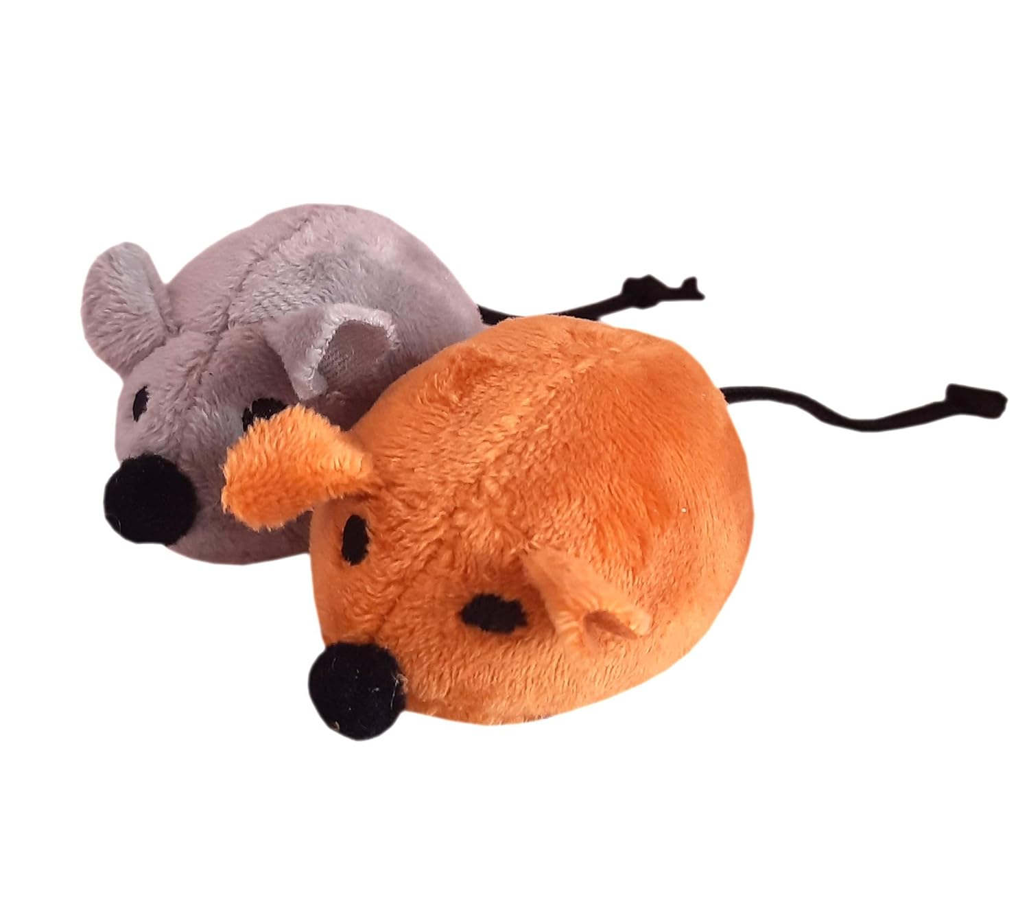 Nunbell Plush Chewing & Playing Pair Of 2 Mouse Cat Toy