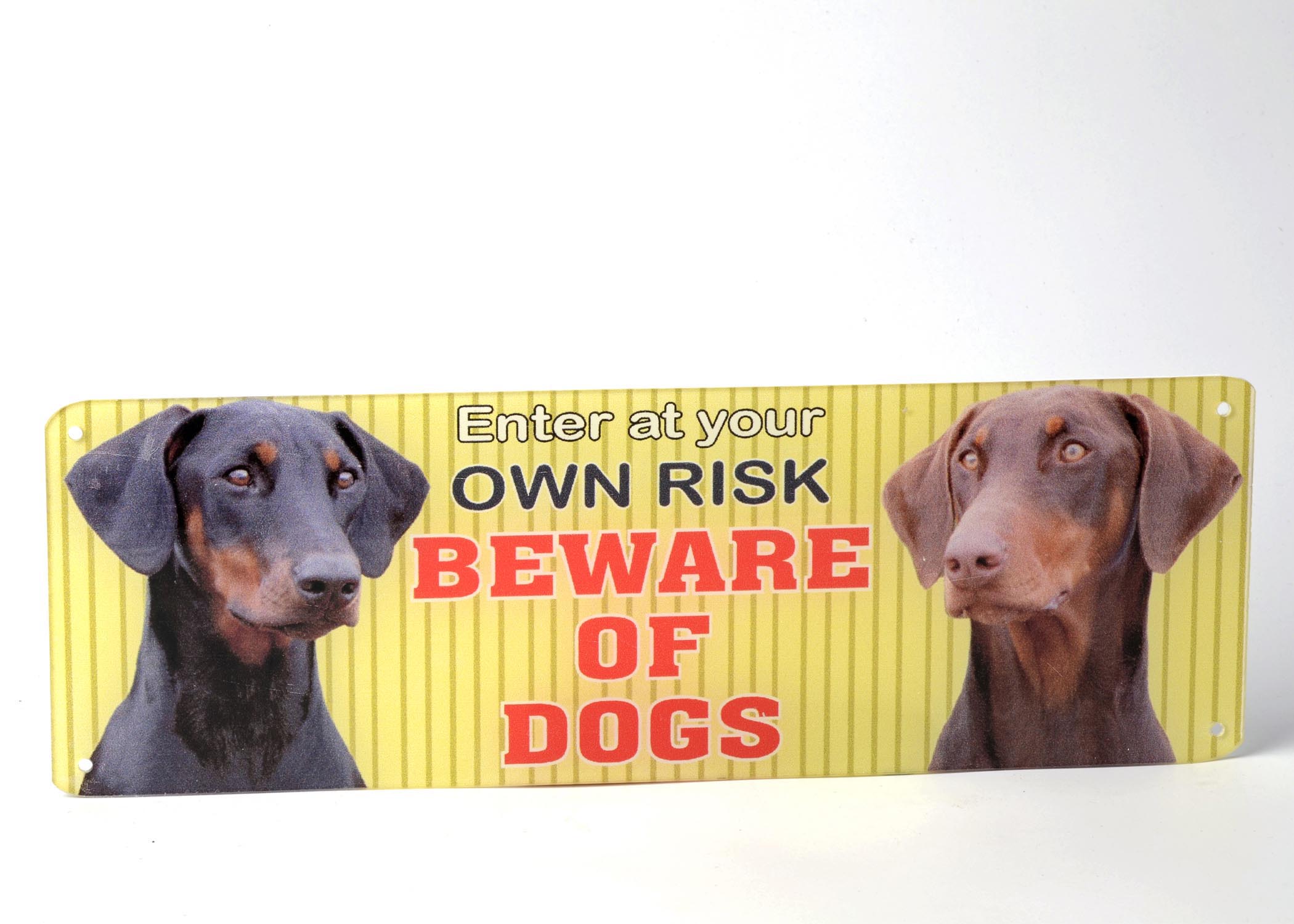 Kennel Sign Plate 'Beware of Dogs' - Size 4" X 12"