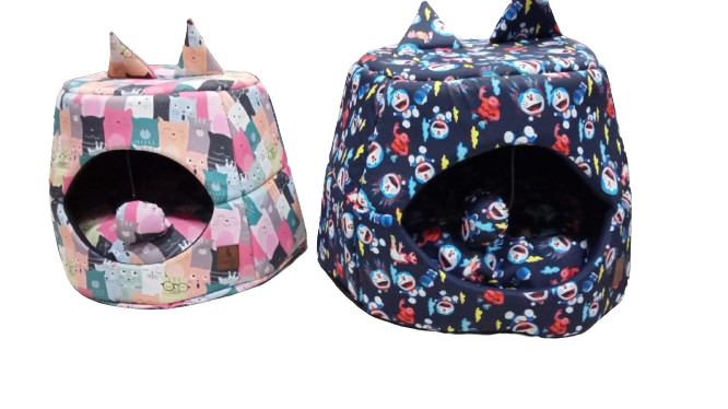 Smarty Pet Printed Cat House (Multi Color Print)