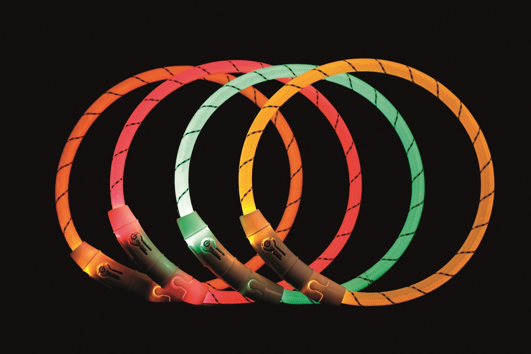 Trixie USB Flash Light Ring Collar Extra Small - Small - 35 CM - Dia 8 MM