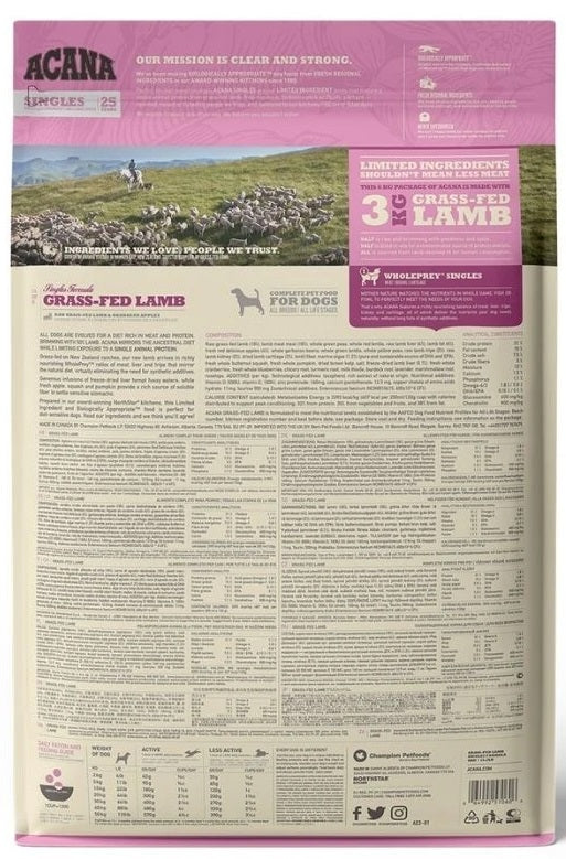 Acana Grass-Fed Lamb Dog Dry Food