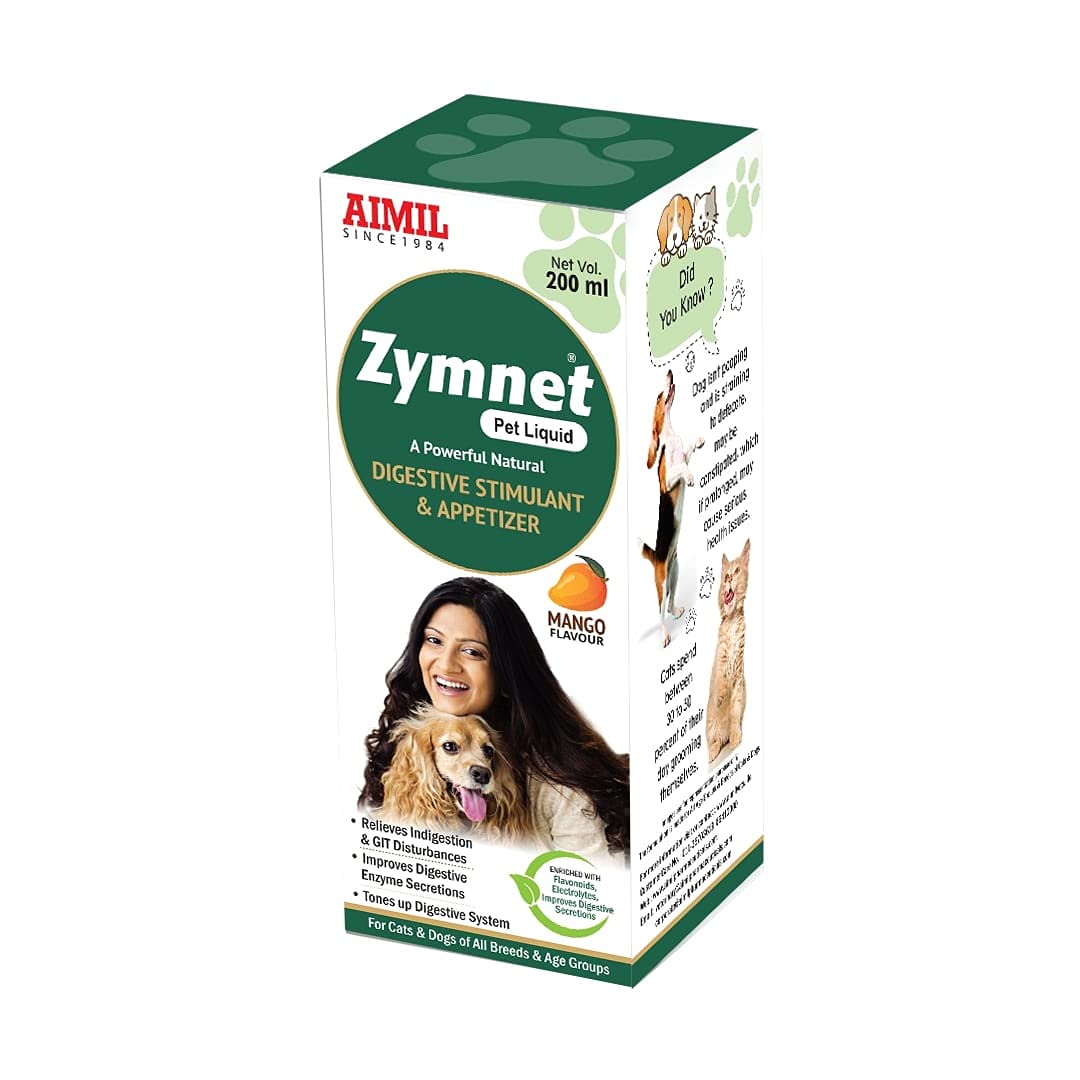 AIMIL Zymnet Pet Liquid - For Digestive Stimulant & Appetizer - Mango Flavour
