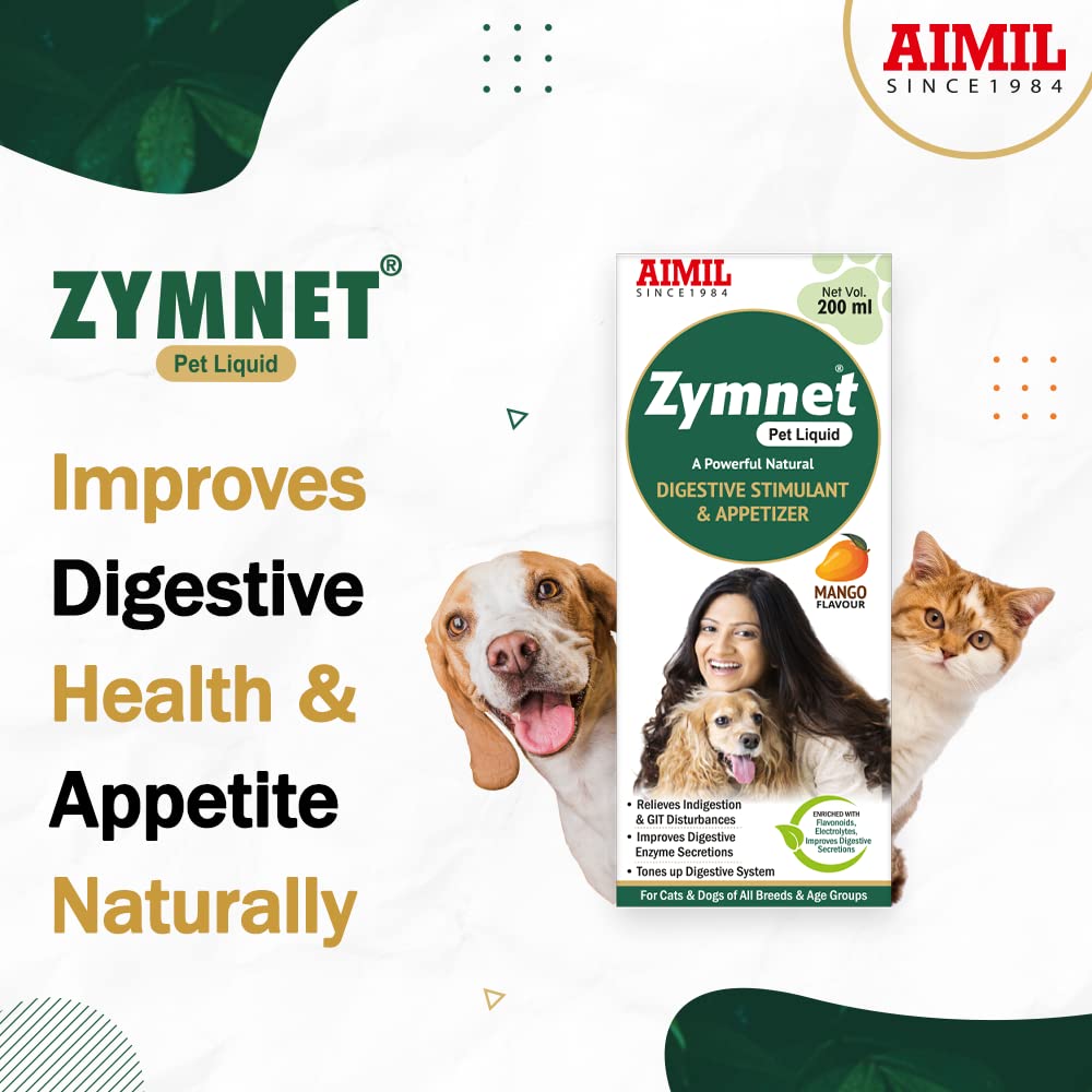 AIMIL Zymnet Pet Liquid - For Digestive Stimulant & Appetizer - Mango Flavour