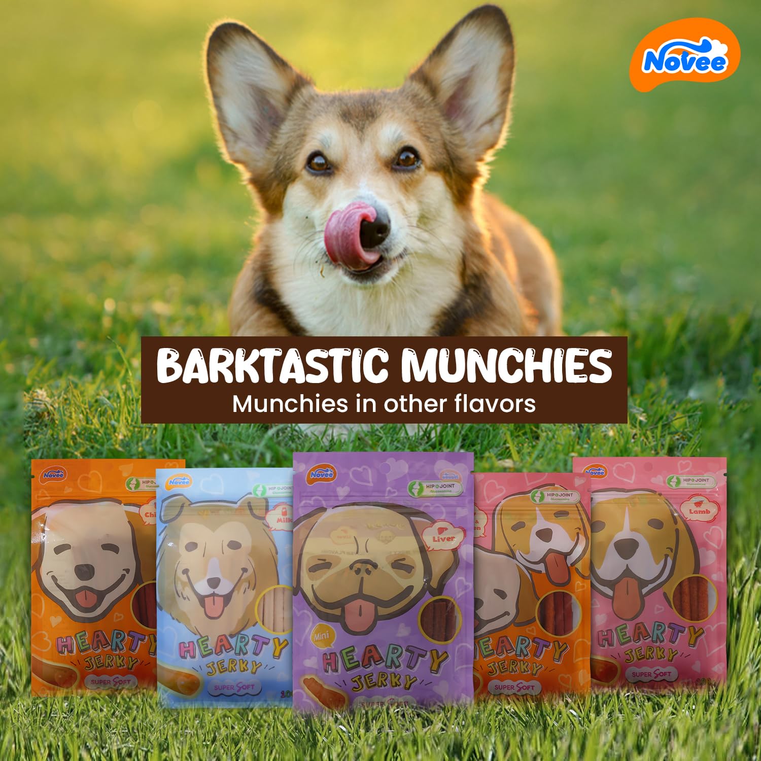 NOVEE : Hearty Jerky Size Mini (Liver Flavor) Dog Treats