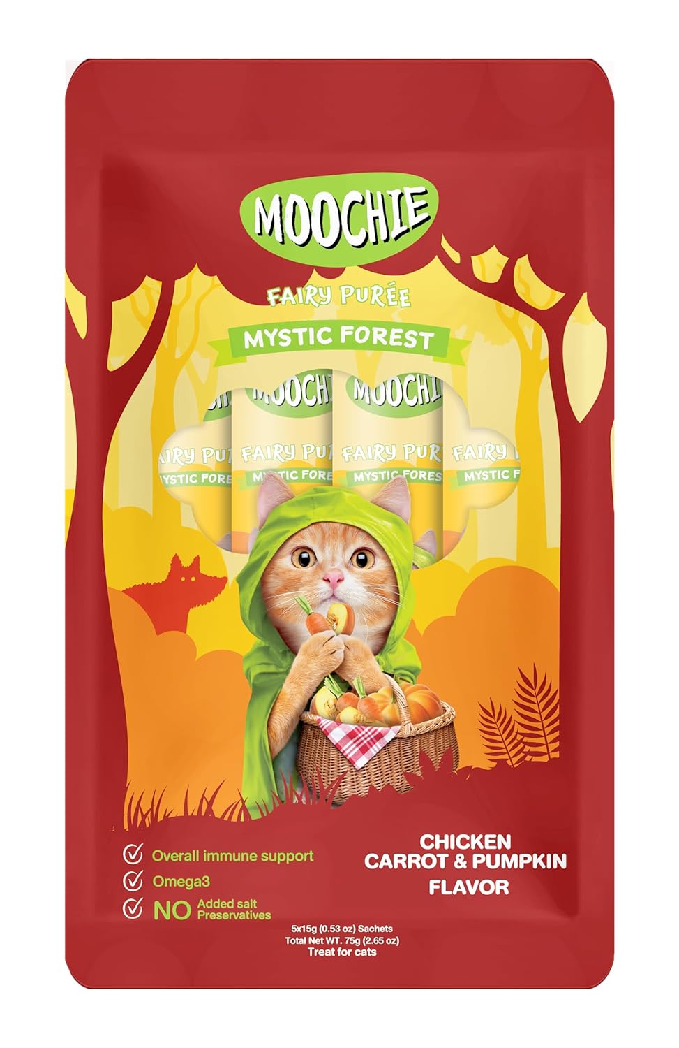 Moochie : Fairy Puree Mystic Forest Chicken Carrot & Pumpkin Cat Treat