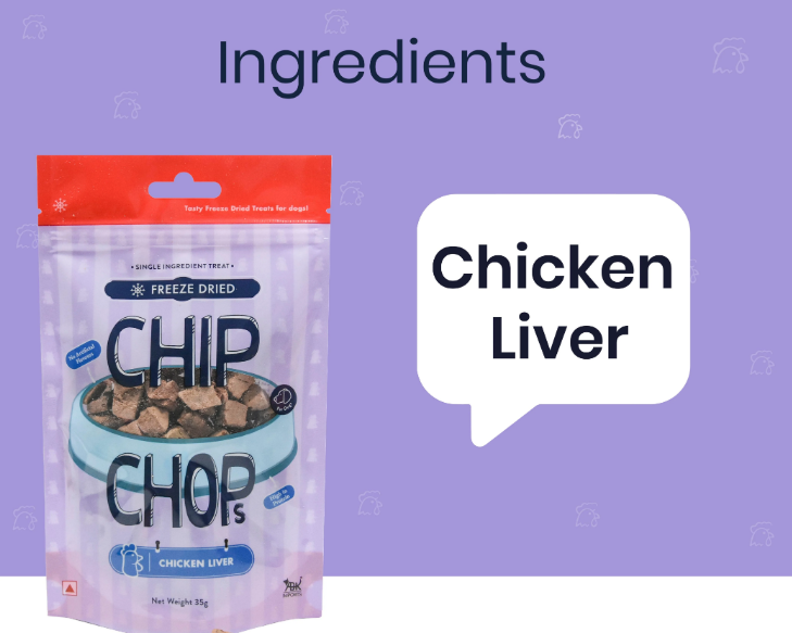 Chip Chop Freeze Dried Chicken Liver Dog Treat