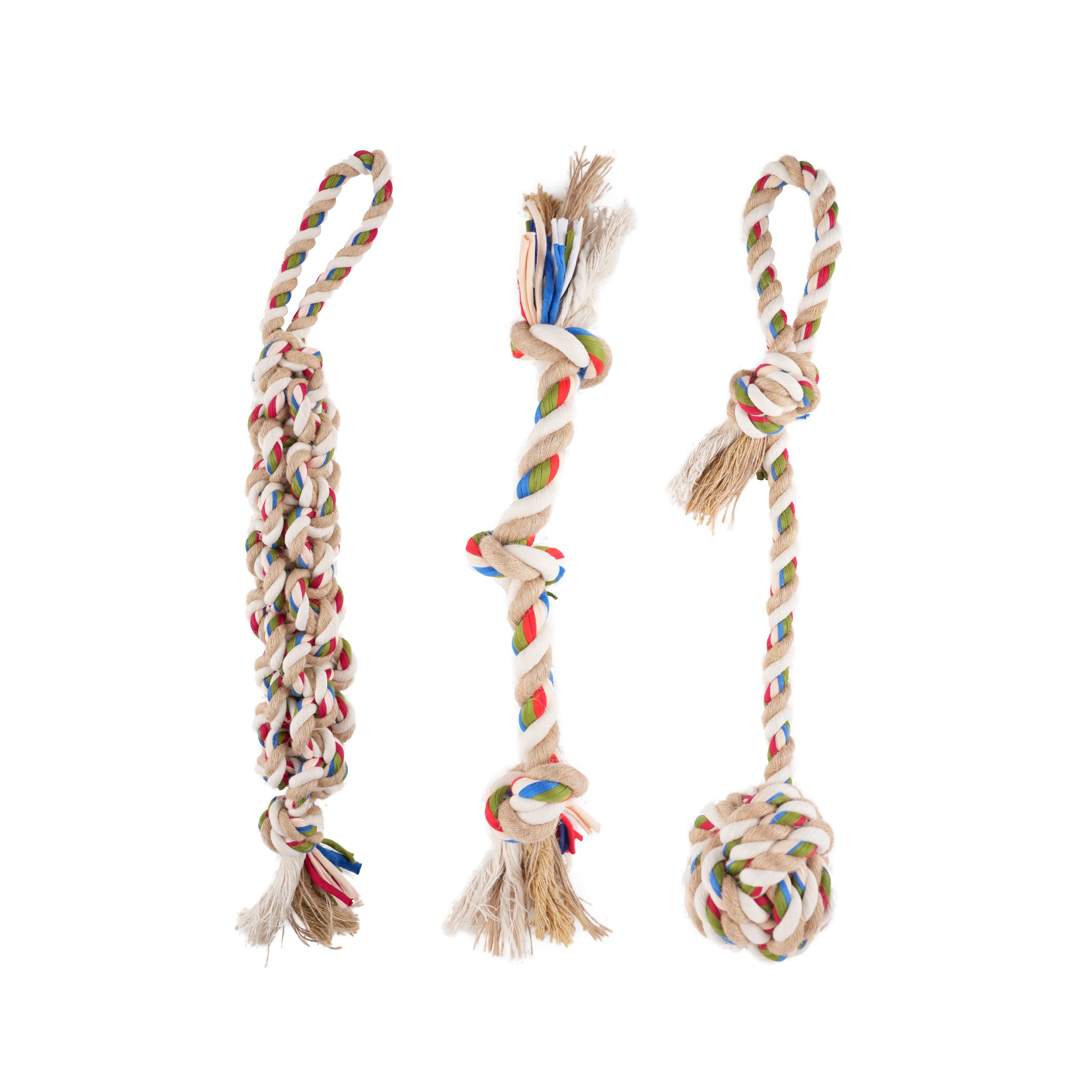 Fofos Flossy Braided Rope Dog Toy