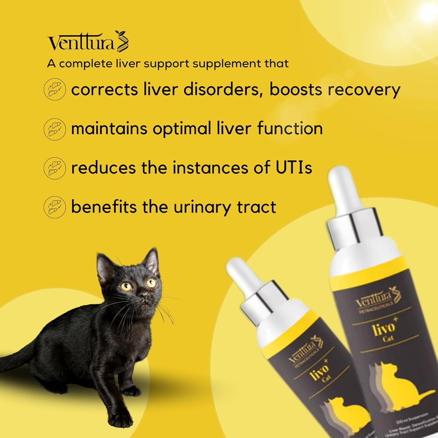 Venttura Livo+ Liver & Urinary Support Supplement for Cats