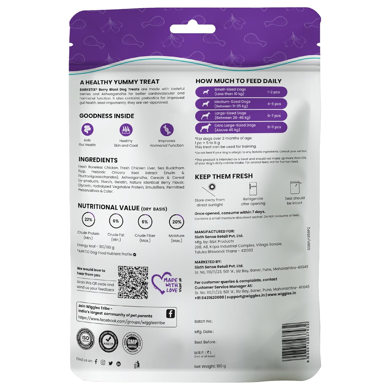 Wiggles : Barkstix Berry Blast – Healthy Dog Treats