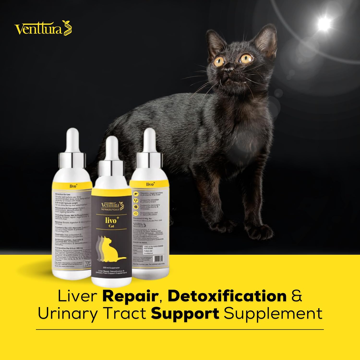 Venttura Livo+ Liver & Urinary Support Supplement for Cats