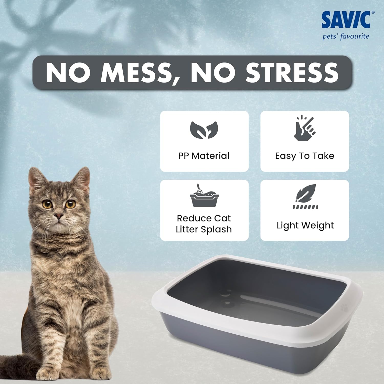 Savic IRIZ Cat Litter Tray with Rim